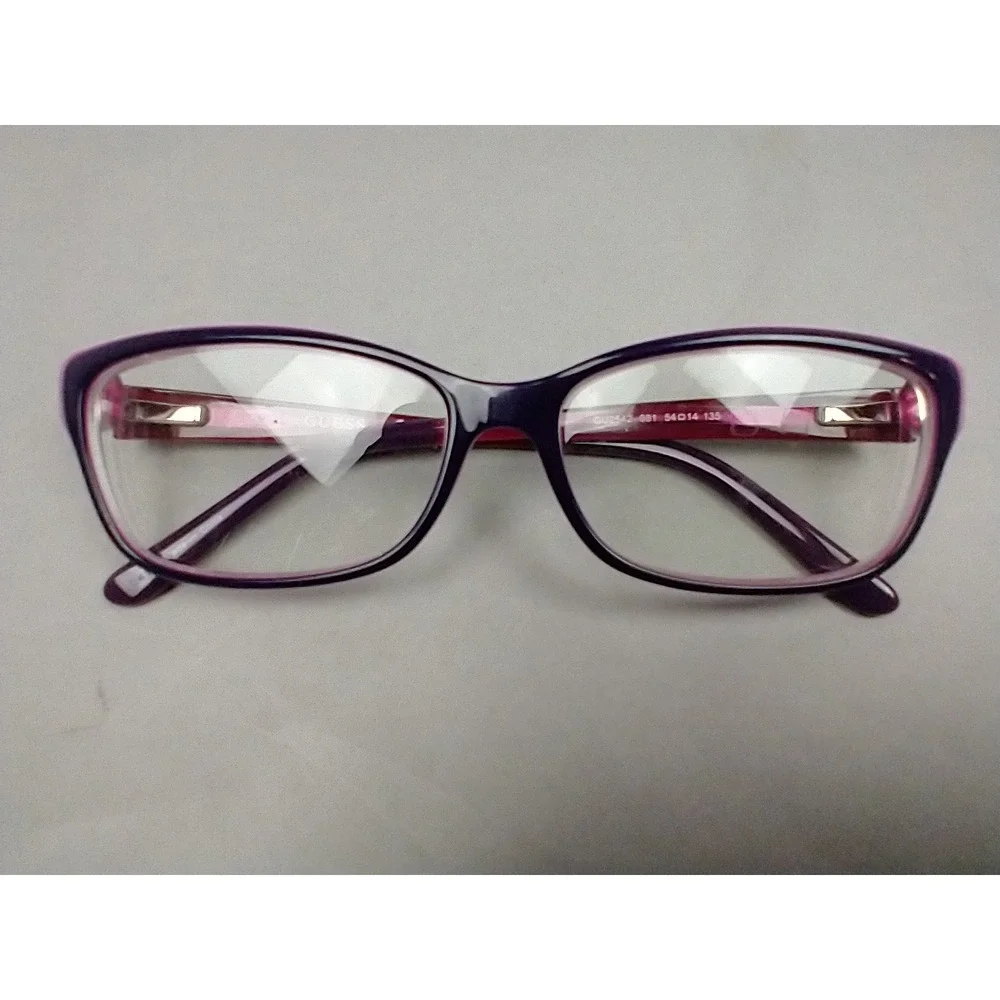 Guess GU2542 052 Pink Rectangle Eyeglasses Frames 54-14-135mm